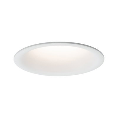 Round white LED ceiling light with matte diffuser for energy-efficient room lighting