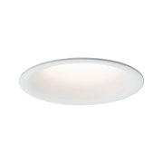 Plafonnier rond blanc en plastique avec lumière LED blanc chaud pour intérieur moderne