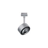 Moderne zilveren metalen LED-spot met verstelbare kop voor flexibele verlichting