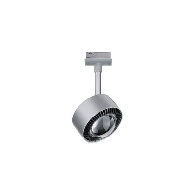 Moderne zilveren metalen LED-spot met verstelbare kop voor flexibele verlichting