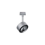Moderner silberner LED-Strahler aus Metall mit verstellbarem Kopf für flexible Beleuchtung