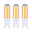 230 V Standard LED Pin base G9 3-piece set 3x470lm 3x4,6W 2700K Clear Three G9 LED bulbs with warm white light and white plastic base for energy-efficient lighting