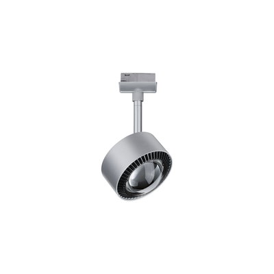 Moderner silberner LED-Strahler aus Metall mit verstellbarem Kopf für flexible Beleuchtung