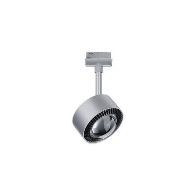 Moderner silberner LED-Strahler aus Metall mit verstellbarem Kopf für flexible Beleuchtung