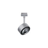 Moderner silberner LED-Strahler aus Metall mit verstellbarem Kopf für flexible Beleuchtung