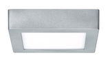 Rectangular LED ceiling light in silver aluminum with white diffuser for modern lighting solutions