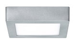 Rechteckige LED-Deckenleuchte aus silbernem Aluminium mit weißem Diffusor für moderne Beleuchtung