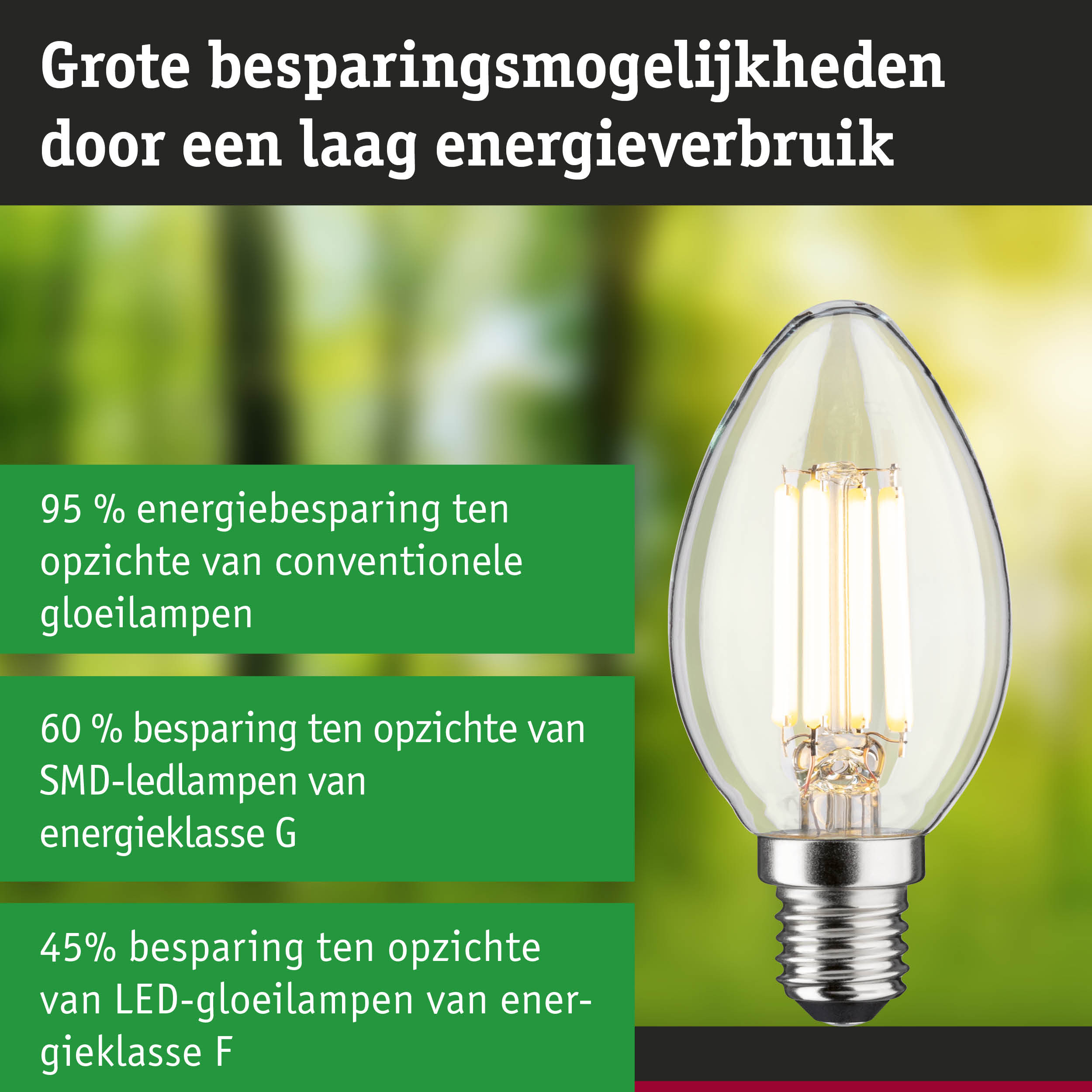 Energiezuinige LED-kaarslamp met helder glas en E14-fitting voor efficiënte verlichting en laag energieverbruik