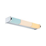 Modern aluminum LED wall light with adjustable color temperature gradient in blue, white, and warm white tones.