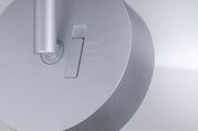 Silver LED light head with switch for 2700K, 3000K, 4000K colour temperatures, aluminium material
