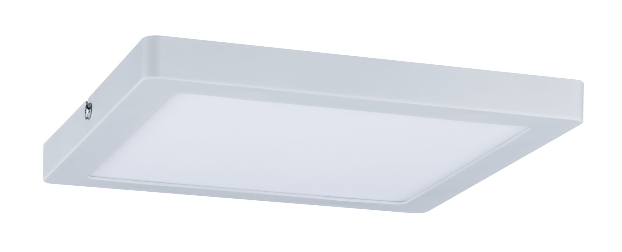 Square white LED ceiling light made of plastic for modern indoor lighting