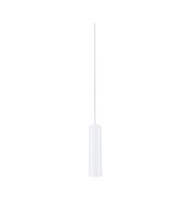Suspension blanche en métal au design cylindrique pour un éclairage intérieur moderne