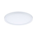 Round white LED ceiling light made of plastic for energy-efficient room lighting