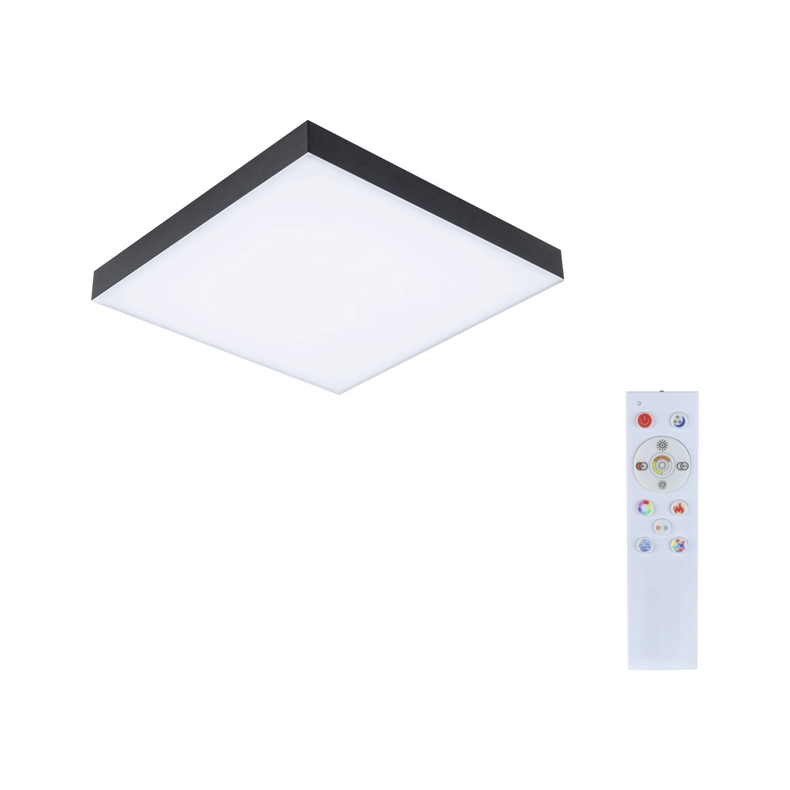 LED Panel Velora Rainbow dynamicRGBW square 295x295mm 13,2W 1140lm 3000 - 6500K Black dimmable