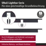 URail Lightbar Ceris in Schwarz für gleichmäßige Grundbeleuchtung mit Memory-Funktion
