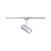 Moderner silberner LED-Strahler aus Metall für Schienensysteme, dimmbares Wohnraumlicht