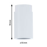 Weißer zylindrischer LED-Deckenstrahler aus Metall, 96 mm hoch, 55 mm Durchmesser