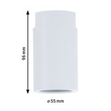 Weißer zylindrischer LED-Deckenstrahler aus Metall, 96 mm hoch, 55 mm Durchmesser