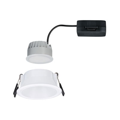 Spot encastré LED blanc avec dissipateur en aluminium et câble noir pour éclairage économique