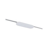 Spot LED blanc fin en plastique et métal sur rail argenté pour un éclairage moderne