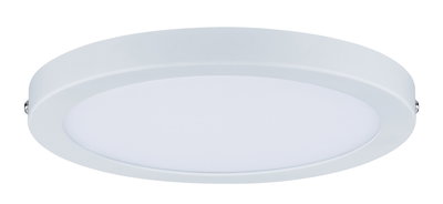 Round white plastic LED ceiling panel for energy-efficient room lighting