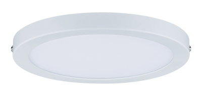 Round white plastic LED ceiling panel for energy-efficient room lighting