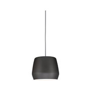 Moderne schwarze Pendelleuchte aus Metall mit Stoffkabel für stilvolle Innenbeleuchtung