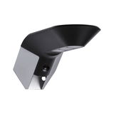 Applique murale LED extérieure moderne en plastique noir et gris avec détecteur de mouvement pour éclairage de jardin