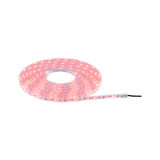 Pink LED strip light made of flexible plastic with power cable for decorative lighting and room accents