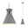 Luminaire en suspension Verve IP44 E27 max. 20W Gris/Chrome gradable Suspension moderne en béton gris avec anneau chromé, idéale pour un éclairage intérieur élégant.