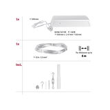 Weißes 60W 12V DC Netzteil mit 500mm Kabel, 12m Anschlusskabel und Montagematerial für Beleuchtung