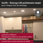 Éclairage LED VariFit blanc neutre pour montage adaptable dans les pièces à vivre