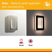 Zonne-energie moderne wandlamp in wit en zwart met energiezuinige LED-verlichting