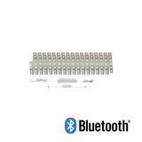 White flexible LED strip with Bluetooth control, including power supply and controller for smart lighting