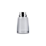 Abat-jour en verre transparent moderne avec anneau métallique chromé pour éclairage LED minimaliste