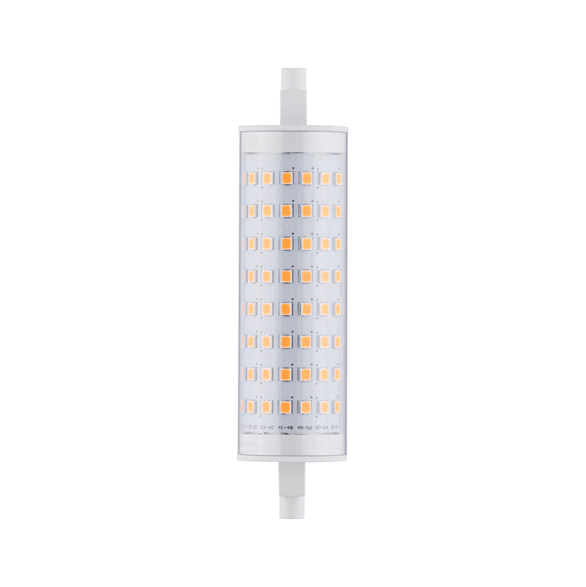 Standard 230 V LED-stav R7s 118mm 1521lm 13W 2700K dæmpbar Klar R7s LED-pære med transparent plastkappe og varm hvide LED’er til energibesparende belysning