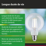 Ampoule LED avec durée de vie 3,5 fois plus longue qu’une lampe traditionnelle, éclairage économique