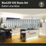 MaxLED 500 Basis-Set mit warmweißen LED-Streifen und Netzteil für einfache Raumbeleuchtung