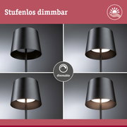 Schwarze dimmbare Stehlampe mit Metall-Lampenschirm, stufenlos einstellbare Helligkeit