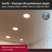 Éclairage LED encastré VariFit IP44, résistant aux éclaboussures et à la rouille, adapté salle de bain