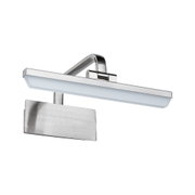 Applique murale LED moderne en acier inoxydable brossé avec diffuseur blanc pour éclairage intérieur