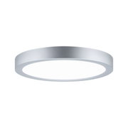 Rundes LED-Deckenlicht aus silbernem Aluminium mit weißem Diffusor für moderne Raumbeleuchtung