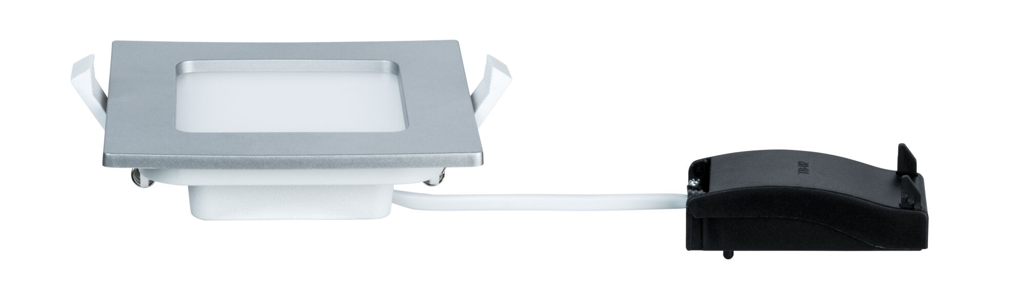 LED-inbouwpaneel IP44 hoekig 115x115mm 2700K Chroom mat
