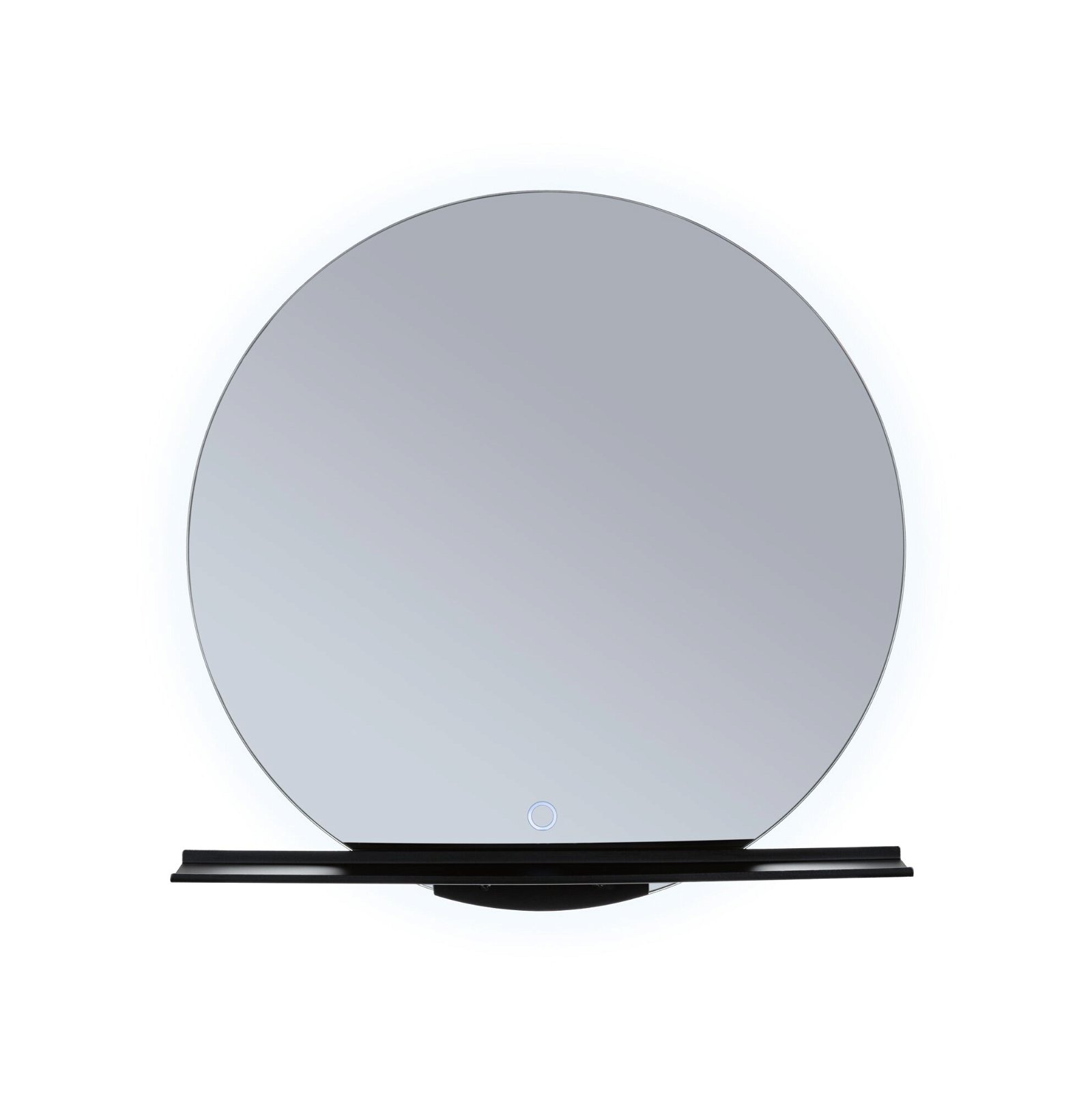LED Illuminated mirror Miro IP44 Tunable White 500lm 230V 11W Mirror/Black matt