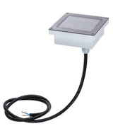 Spot encastré carré en acier inoxydable avec câble noir pour éclairage extérieur et jardin