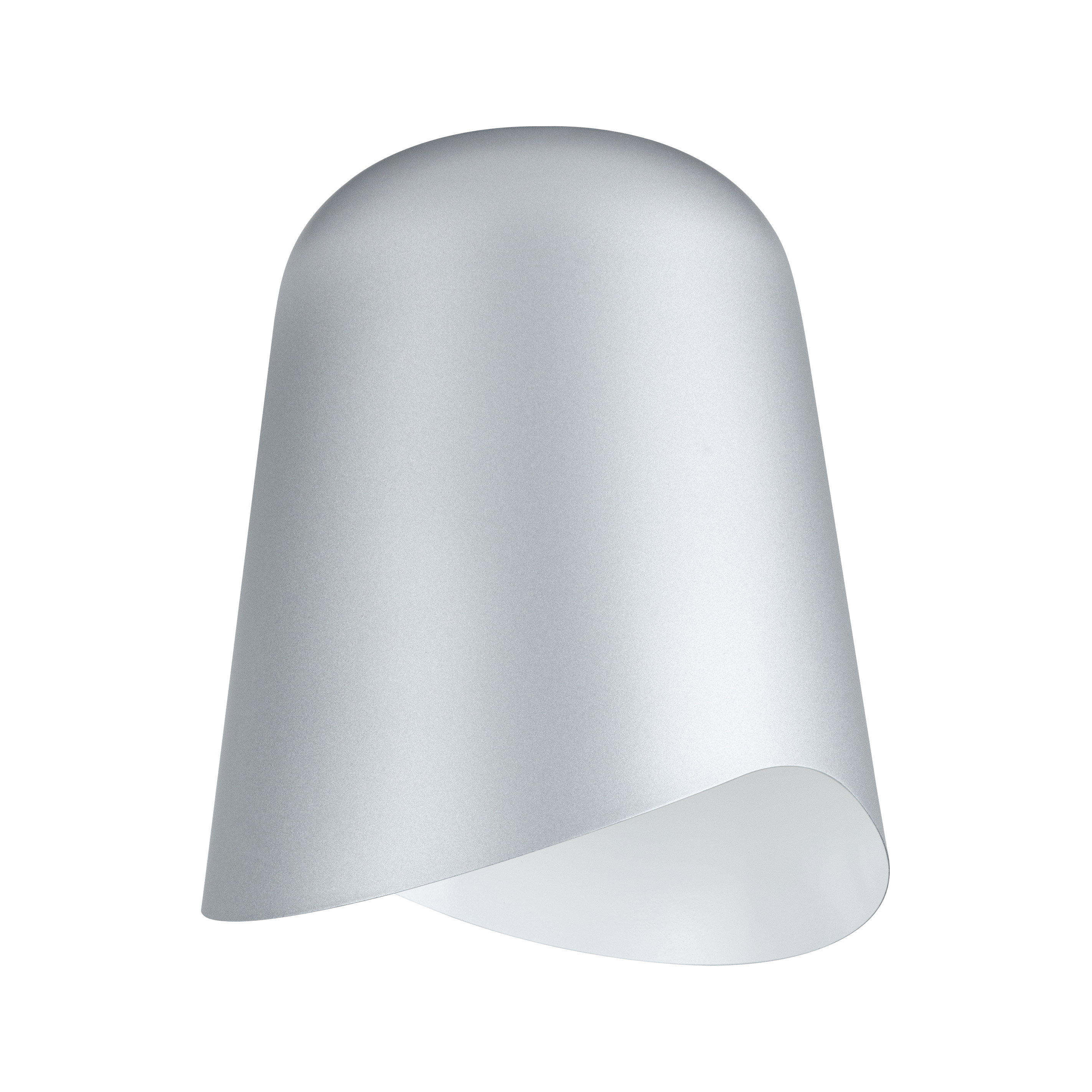 Modern silver metal wall light with asymmetrical design for stylish indoor lighting
