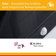 Solar LED Außenwandleuchte Helena Bewegungsmelder IP44 3000K 56lm Anthrazit