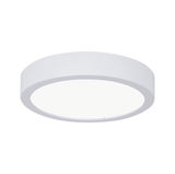 Round white metal LED ceiling light with diffuser cover for modern room lighting