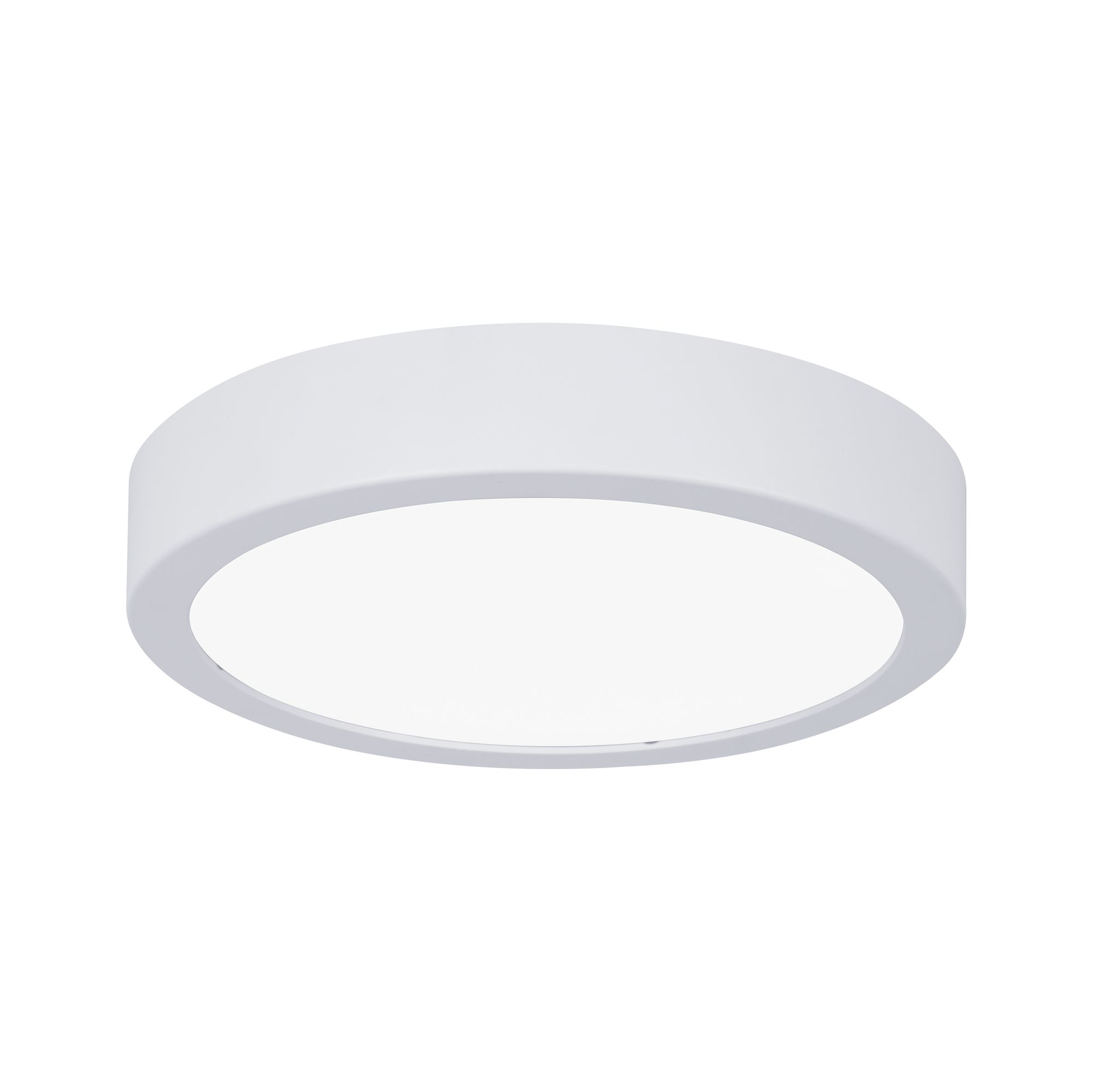 Round white LED ceiling light with matte housing for modern indoor lighting