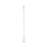 White metal LED pendant light with long cable for modern indoor lighting